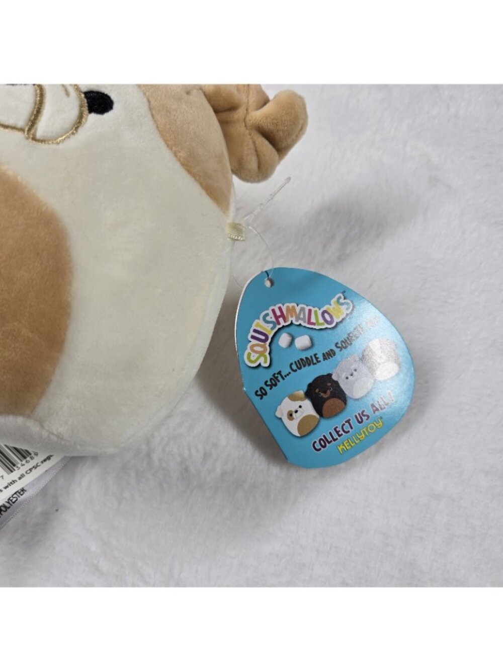NWT Original Squishmallows Brock the Bulldog Stuffed Plush Plushie Dog 5" - Picture 2 of 5